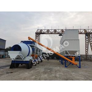 Mobile Concrete Batching Plant With Drum Type Concrete Mixer
