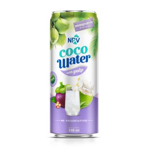 Coconut water with mangosteen flavor and pulp 330ml