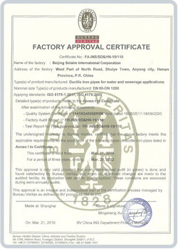 Beijing Solaire International Corporation Ductile Iron Pipe