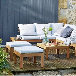 HOME 6 SEATER WOODEN
CORNER SOFA SET