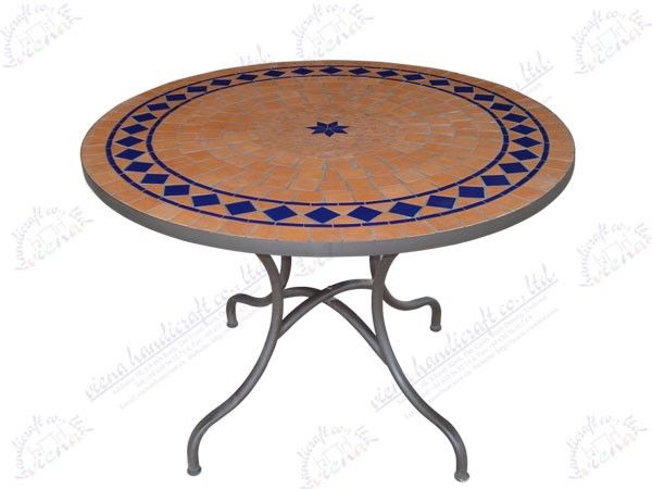 Mosaic Tile Round Table