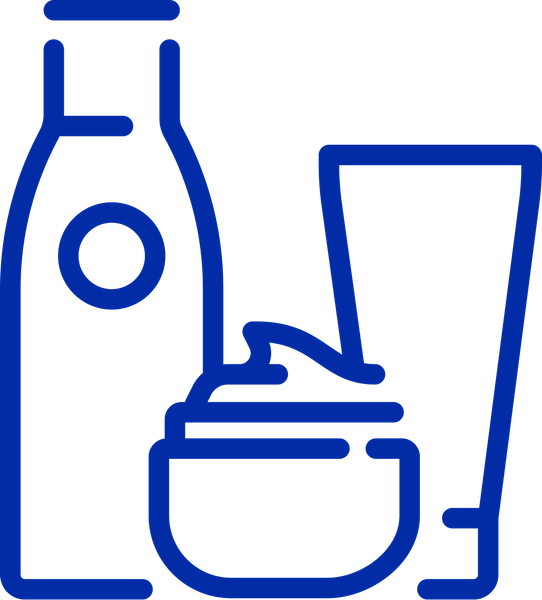 creams, lotions, shower and lip care products