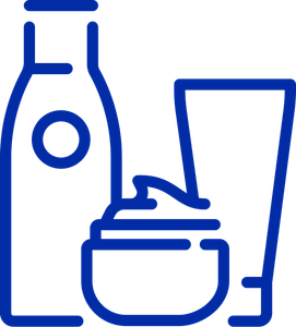 creams, lotions, and lip care items