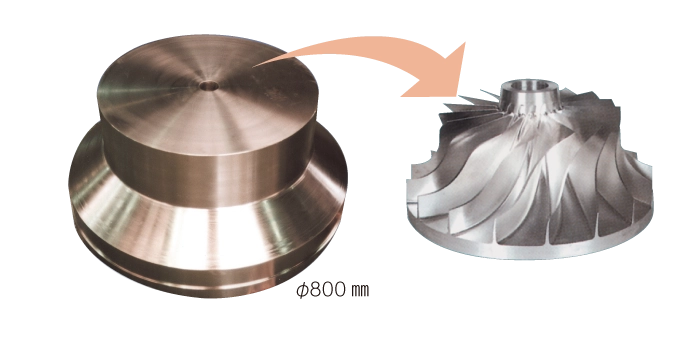 Producing Turbine Wheels from Materials
Using our 15T electric furnace, refining furnace (LF), and degassing equipment, we manufacture steel ingots, perform forging, machining, heat treatment, and inspection.