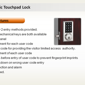 PL2S Electronic Touchpad Lock