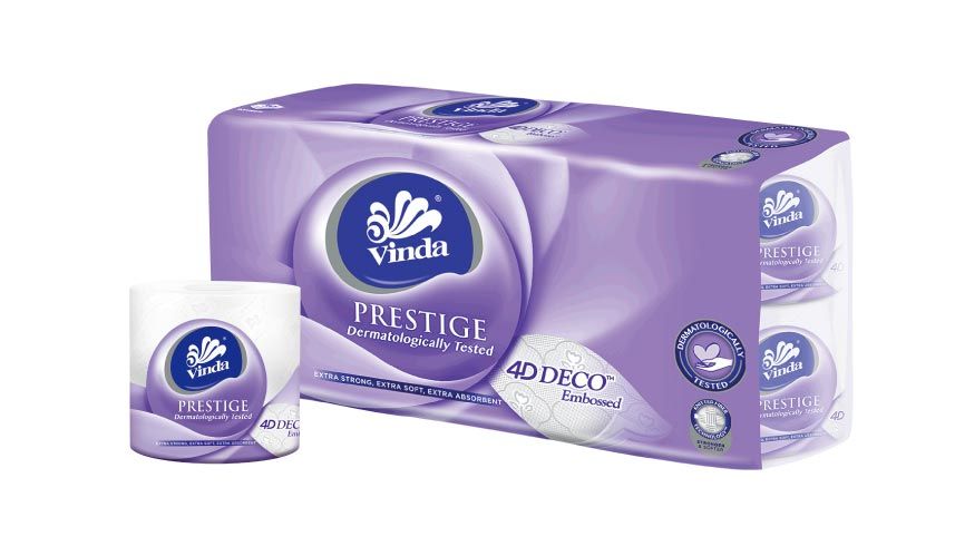 Vinda Prestige 4D Deco Embossed Toilet Tissue