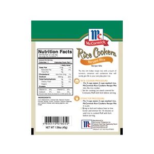 McCormick Rice Cookers Biryani Rice Recipe Mix 45g
