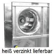 Radial fan as roof fan