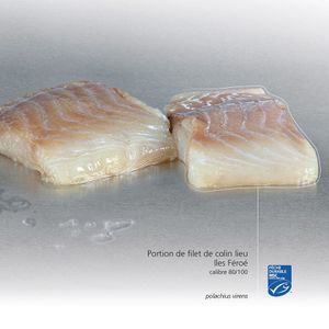 Portion de filet de colin lieu Iles Féroé