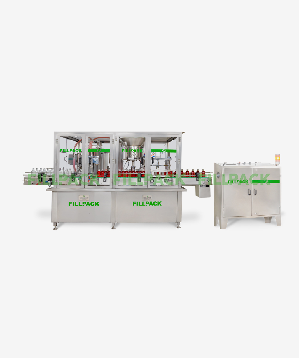 Automatic Glass Bottle Filling & Lug/Crown Capping Machine