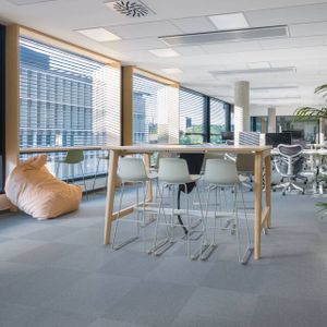 office chairs, desks, acoustic solutions