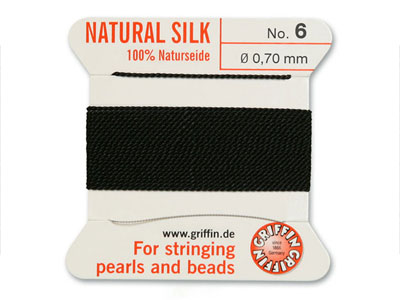 COOKSON PRECIOUS METALS LIMITED Griffin Silk Thread Black, Size 6