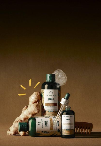 Ginger Anti-Dandruff Shampoo, Ginger Scalp Care Conditioner, and Ginger Scalp Care Serum