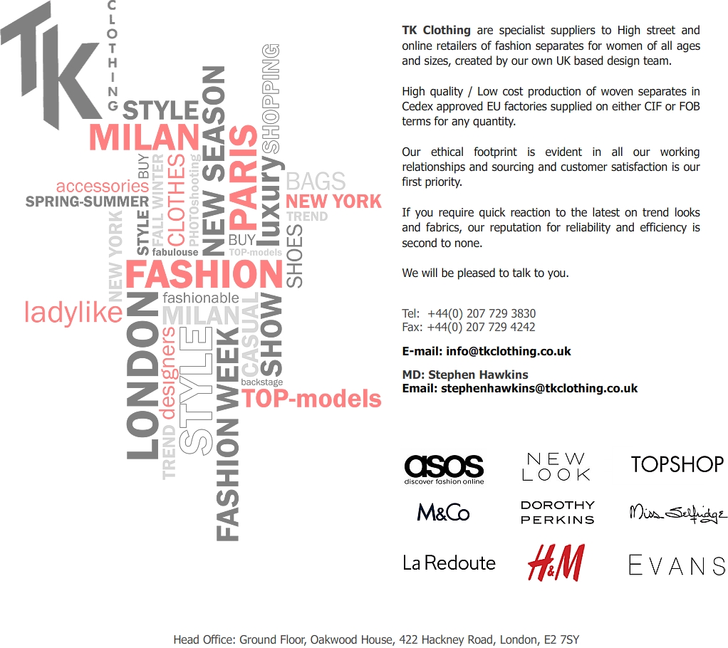T K CLOTHING LTD logo
