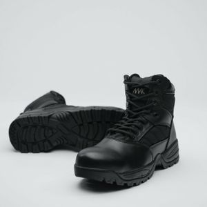 Protector 8 Side Zip - Black Leather