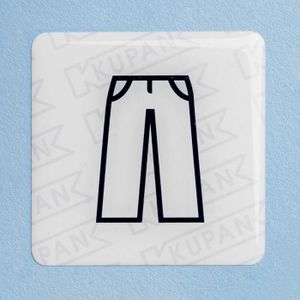 Domed sticker pant sizes