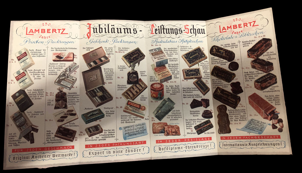Printen, Lebkuchen, biscuits, cookies and chocolate products
