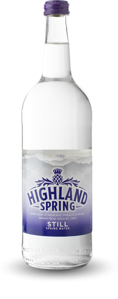 Glass Bottled Water - Highland Spring