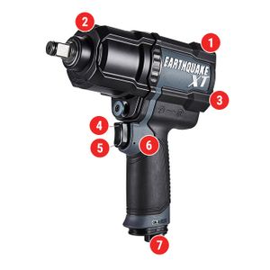 1/2 in. Composite Air Impact Wrench, Twin Hammer, 1200 ft-lbs ...