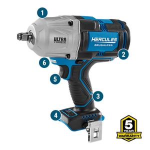 20V Brushless Cordless, 1/2 in. Ultra Torque Impact Wrench