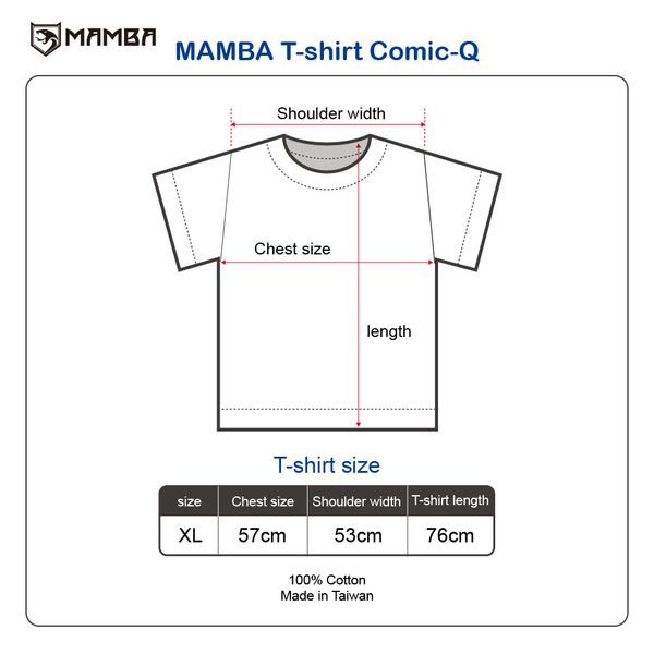 MAMBA Comic-Q Black T-shirt (XL)