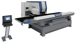 Servo motor-driven ram CNC turret punch press