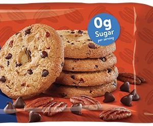 Zero Sugar Pecan Chocolate Chip Cookies