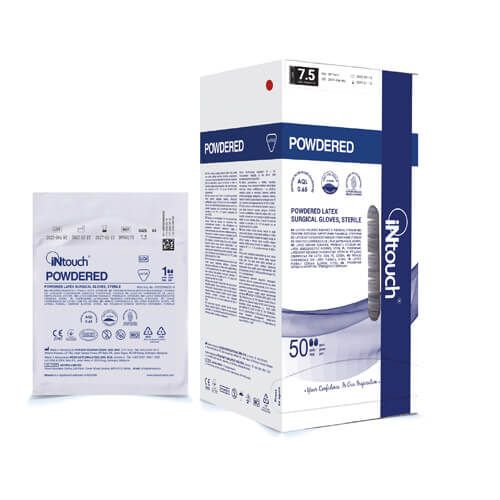 iNtouch Powdered Latex Surgical Gloves