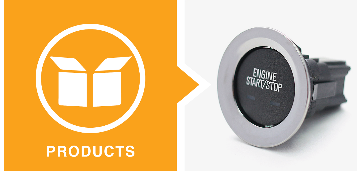 cosmetic backlighted knobs for auto interiors