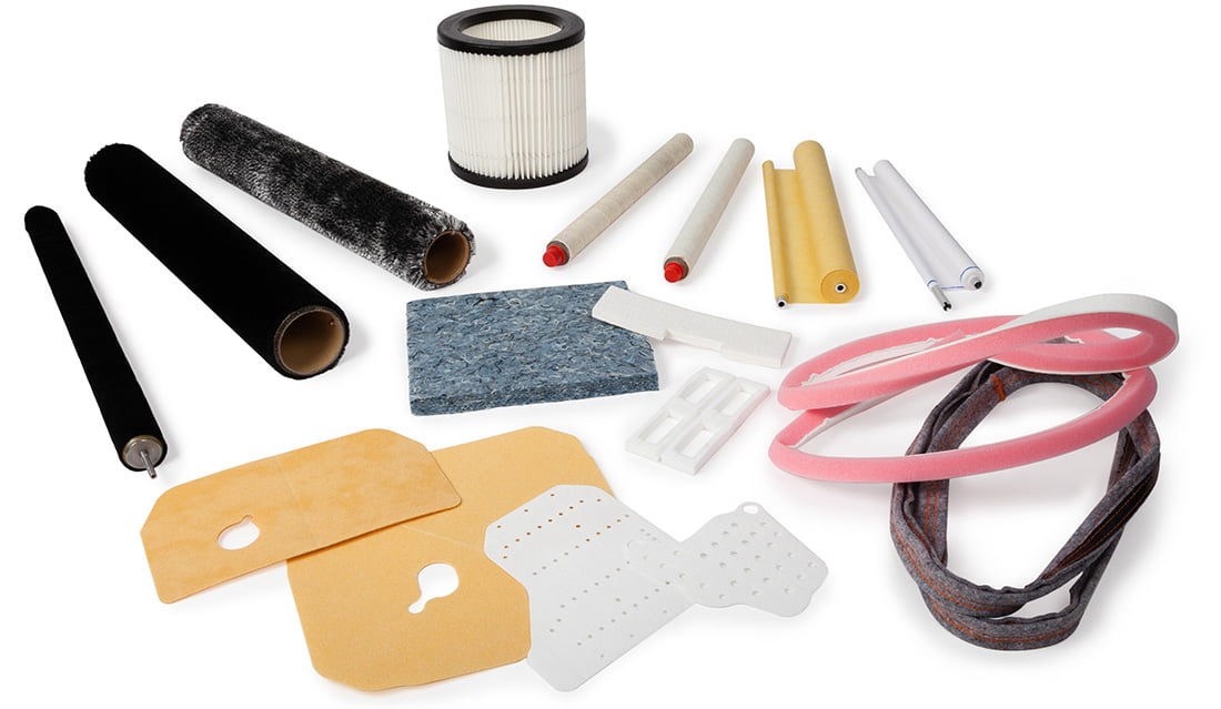 technical non-woven textiles, engineered polyurethane elastomers, and mechanical components