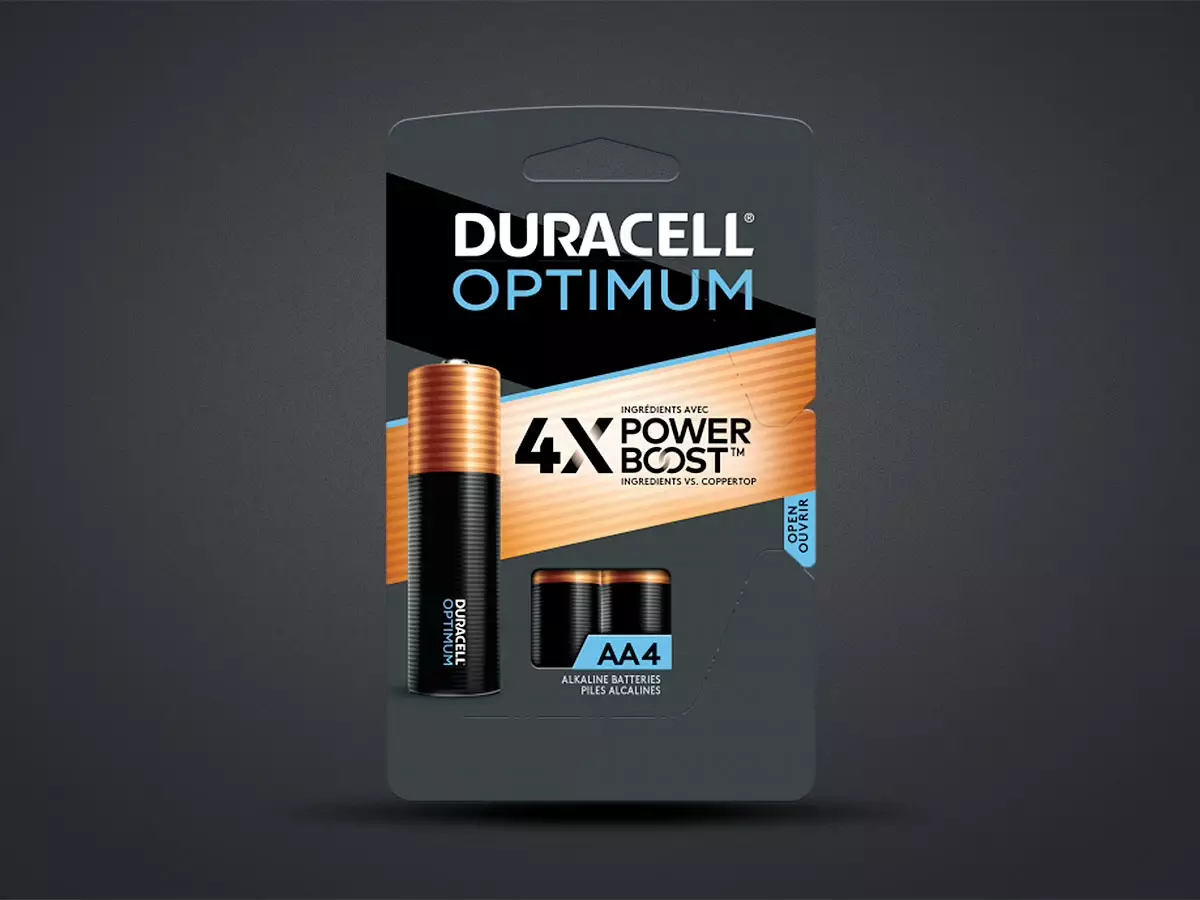 Duracell Optimum AA4 Alkaline Batteries
