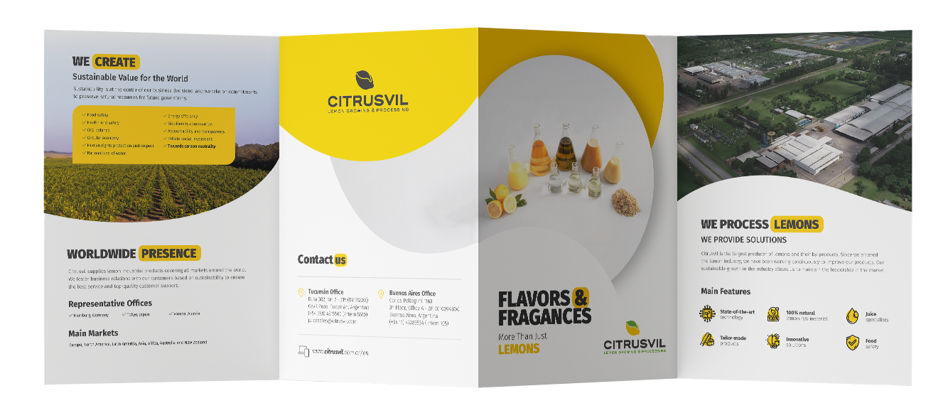 Lemons and lemon derivatives (juice, essential oils, dehydrated peel)