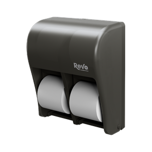 Revo® Quad Hi-Capacity Small Core Tissue Dispenser, Smoke Finish