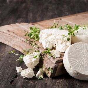 Feta cheese and white cheese