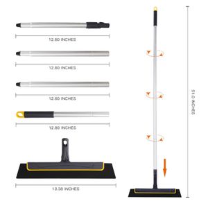 Overseas Factory Telescopic Clean EVA Broom Tile Window Cleaning Silicone Plastic Floor Squeegee