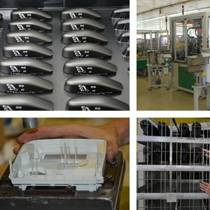 plastic components and injection molds