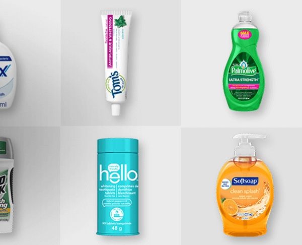 Colgate Optic White, Palmolive Ultra Strength, Protex Fresh Liquid Hand Wash, Softsoap clean splash