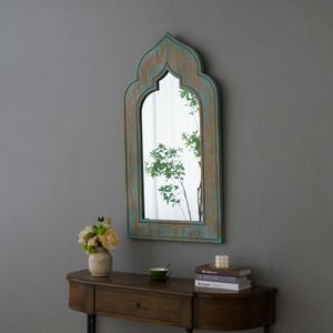 New Design Framed Vintage Window Home Decorative Cathedral Farmhouse Rustic Wall Mirror