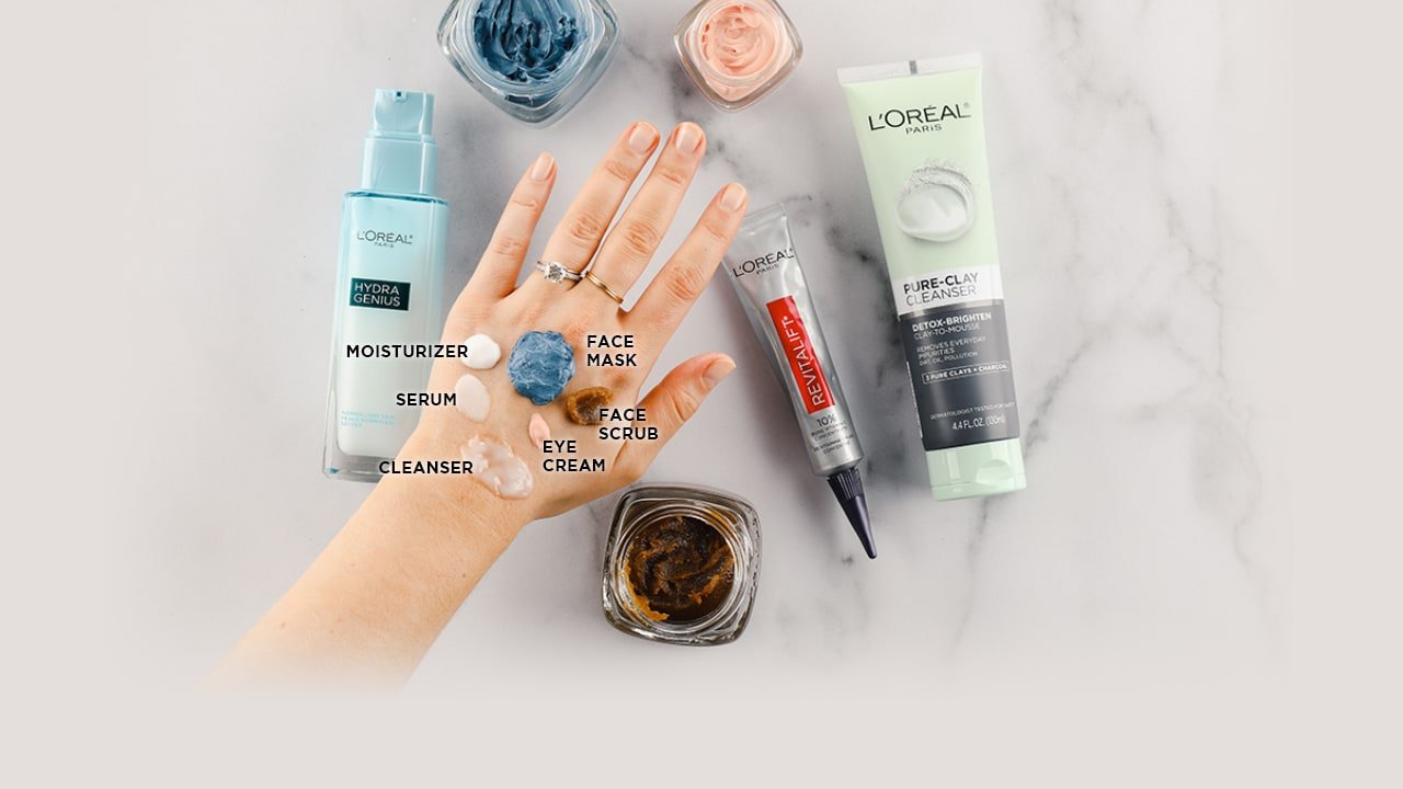 L'Oreal Paris Hydra Genius Moisturizer, L'Oreal Paris Revitalift, L'Oreal Paris Pure-Clay Cleanser