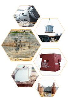 Steel Fabrication, Equipment Installation, Piping Installation, Tankage & Silo Installation, Maintenance, Structural Steel Fabrication, Boiler Ducts, Casings and Stacks, Material Handling Equipment, Mills/Pulverizers, Pipe Spools & Vessels, and Module Box Assembly