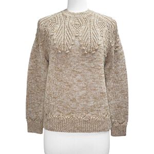 Women Fashionable Custom Wool Nylon Cashmere Acrylic Textured&Jersey Knit Crew Neck Long Sleeve Pullover in  OEM & ODM service