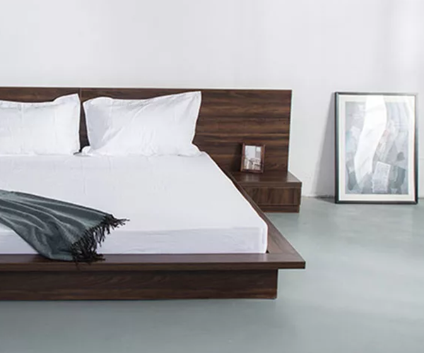 wooden bed