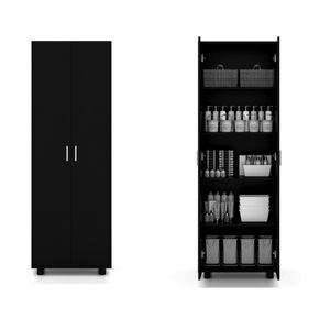 70"Garage 2-Door Steel Swing Door Storage Cabinet with 2 Adjustable Shelves Tool Cabinet for Home Office Kitchen Pantry