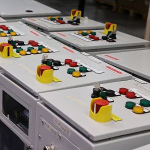 Control panels for various systems, such as cargo cranes, hydraulic, and ventilation systems