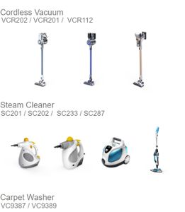 Vacuum Cleaners, Steam Cleaners, Carpet Washers