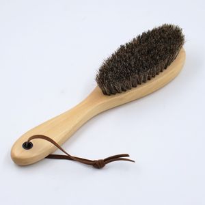 Wooden Household Cleaning Hat Brush Clothes Cleaning Brush Soft Clean Brush with Wooden Handle and Horse Hair
