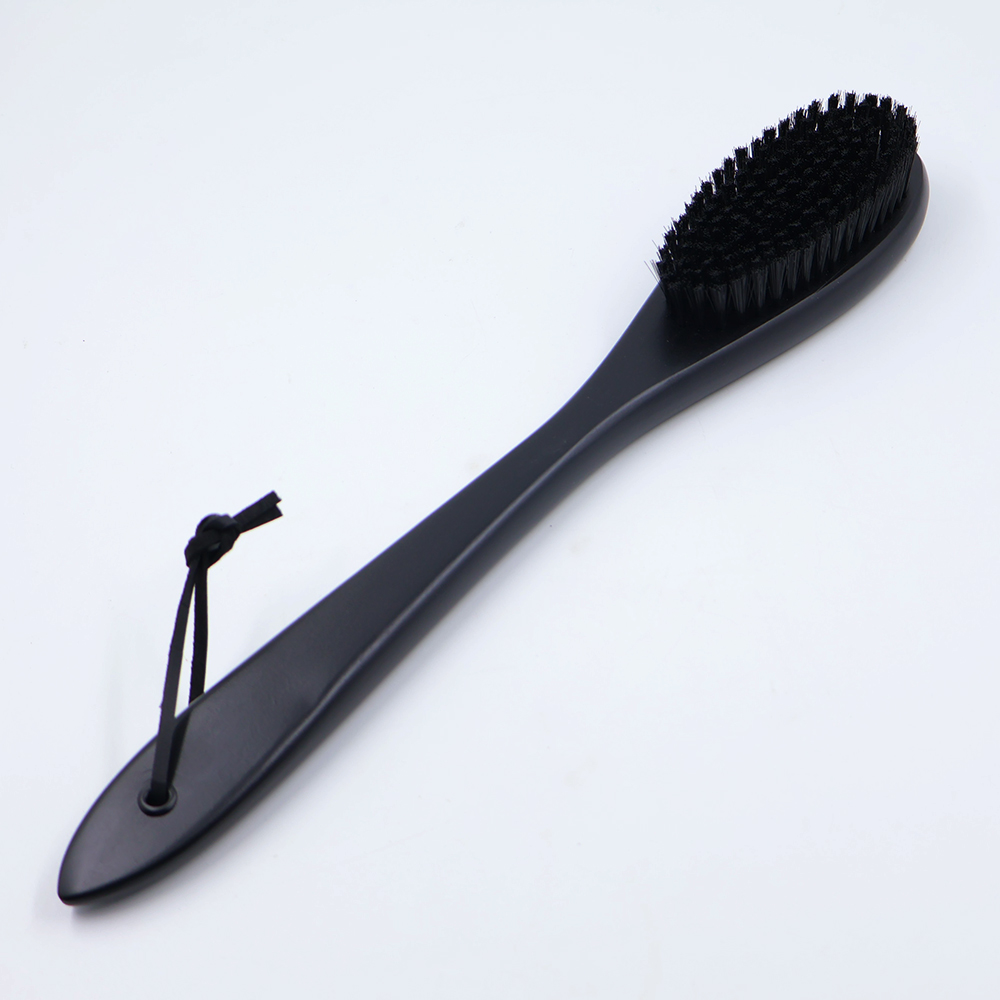 Custom Logo Wooden Coat Brush with Long Handle Pet Hair Remover High-end Luxury Wood Coat Clothes Brush for Hotel