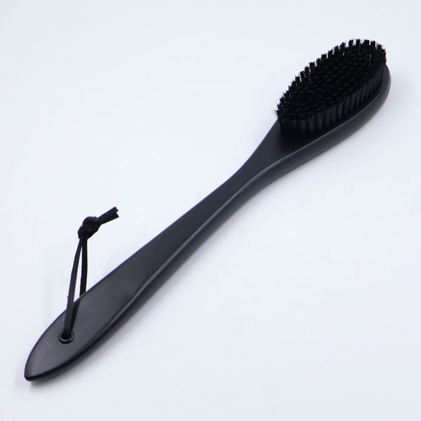 Custom Logo Wooden Coat Brush with Long Handle Pet Hair Remover High-end Luxury Wood Coat Clothes Brush for Hotel