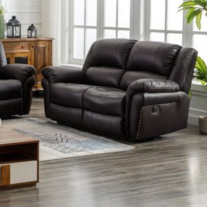 Manual Recline Chair Set，Fabric Reclining Sofa Chair with Cup Holders, Upholstered Recliner with Side Pockets Suitable for Living Room Furniture 9071