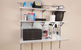 High quality HEAVYWEIGHT™, FAST-MOUNT® and TAP-MOUNT® brand systems that are adjustable, versatile and easy to install, with the heavy-duty benefits needed in garage storage.